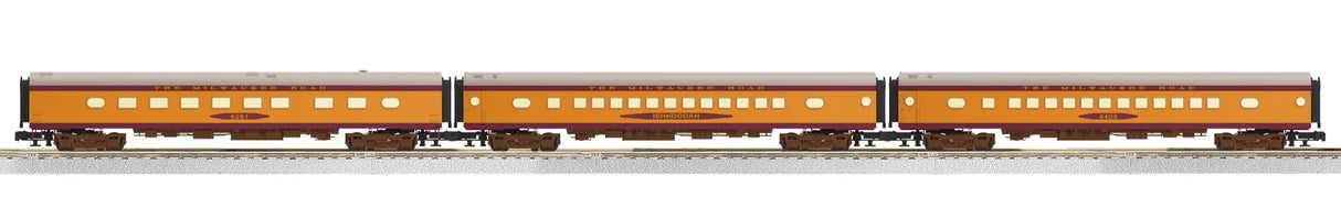 Lionel 2427380 Milwaukee Road (MILW) Hiawatha 18'' Aluminum 3 Pack