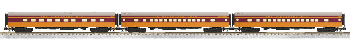 Lionel 2427410 Milwaukee Road (MILW) 18'' Aluminum 3 Pack