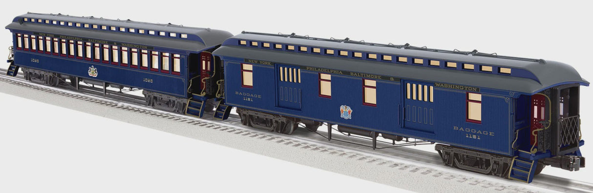 Lionel 2427550 - Royal Blue Wood Passenger Car (2-Pack) Set A