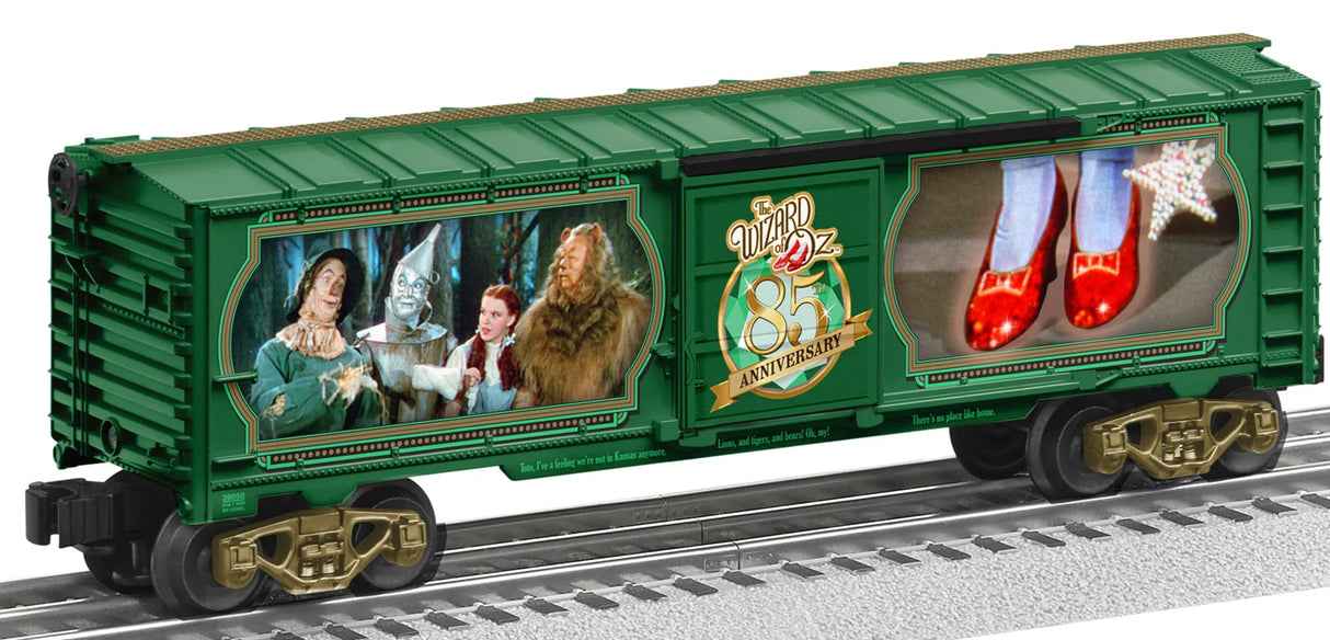 Lionel O Steel Boxcar - 3-Rail - Ready to Run -- Wizard of Oz Illuminated Red Slippers (green)