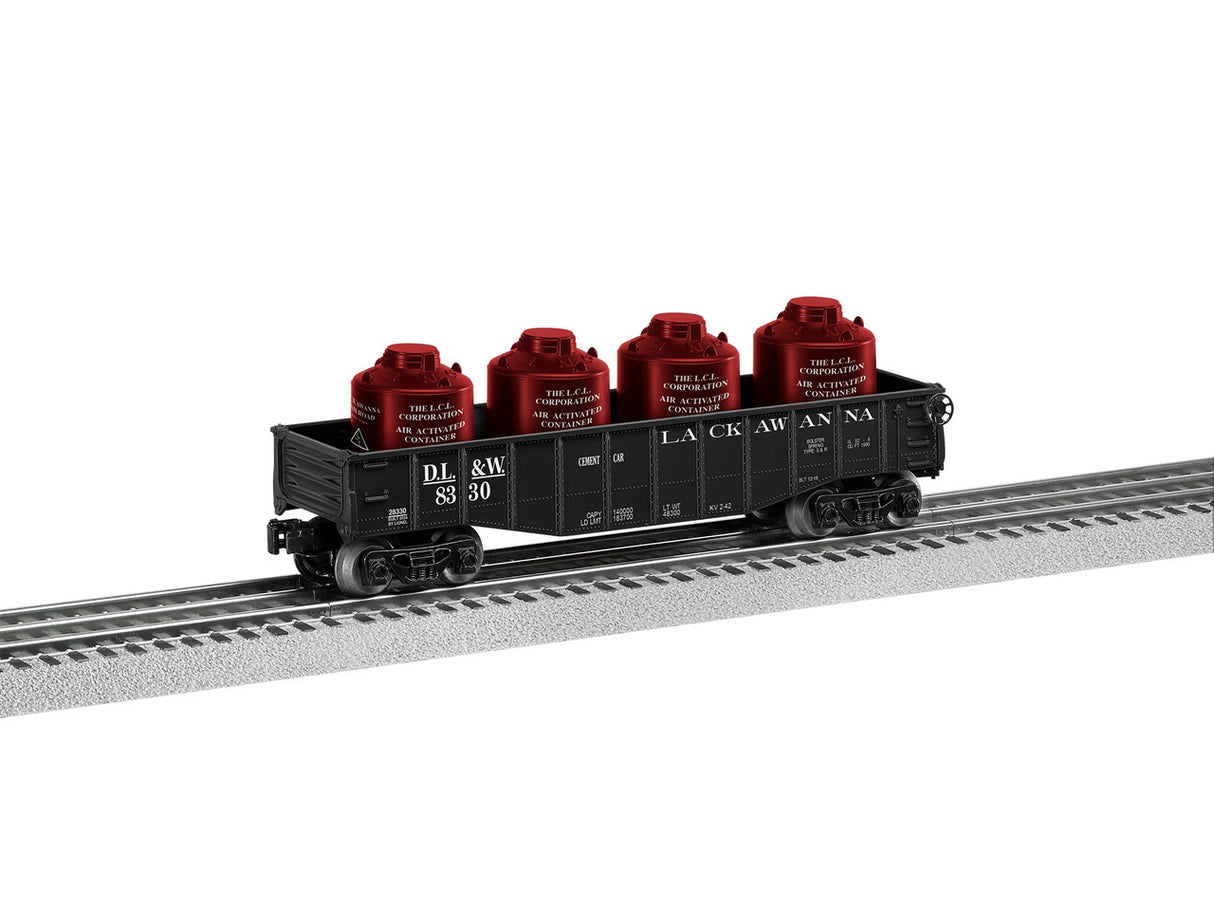O RTR Lackawanna Gondola with Canister Load #8330