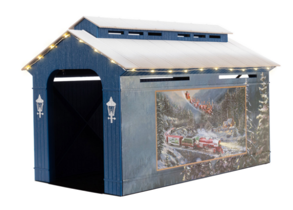 Lionel O RTR Thomas Kinkade Lighted Covered Bridge