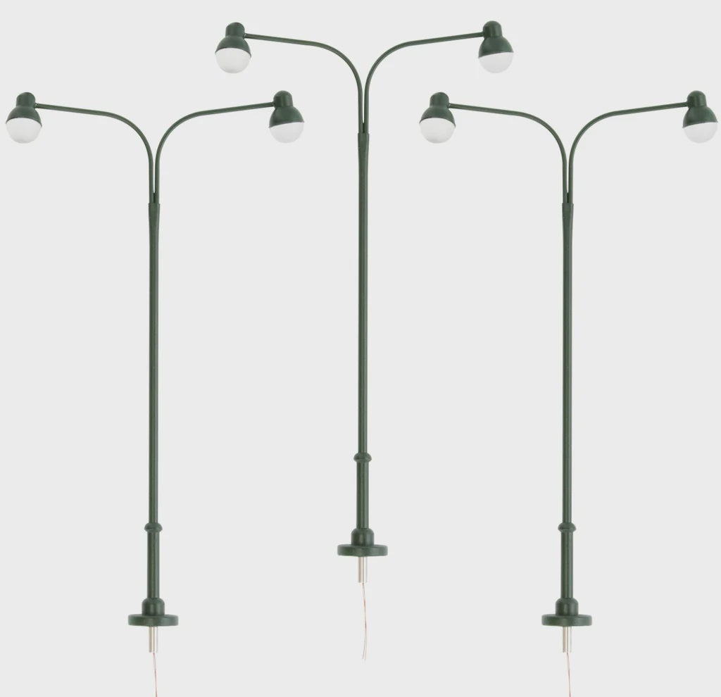 Lionel 2429220 - Double Arm Globe Light (3-Pack)