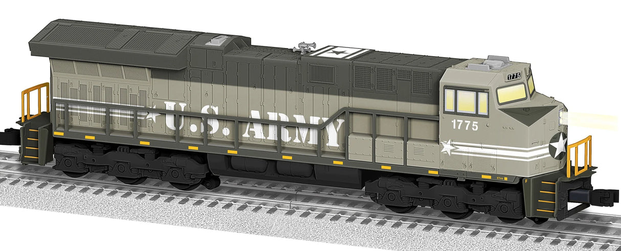Lionel 2445180 GE ET44AC - 3-Rail - LionChief 2.0 Sound and Control -- US Army #1775 (gray, white)