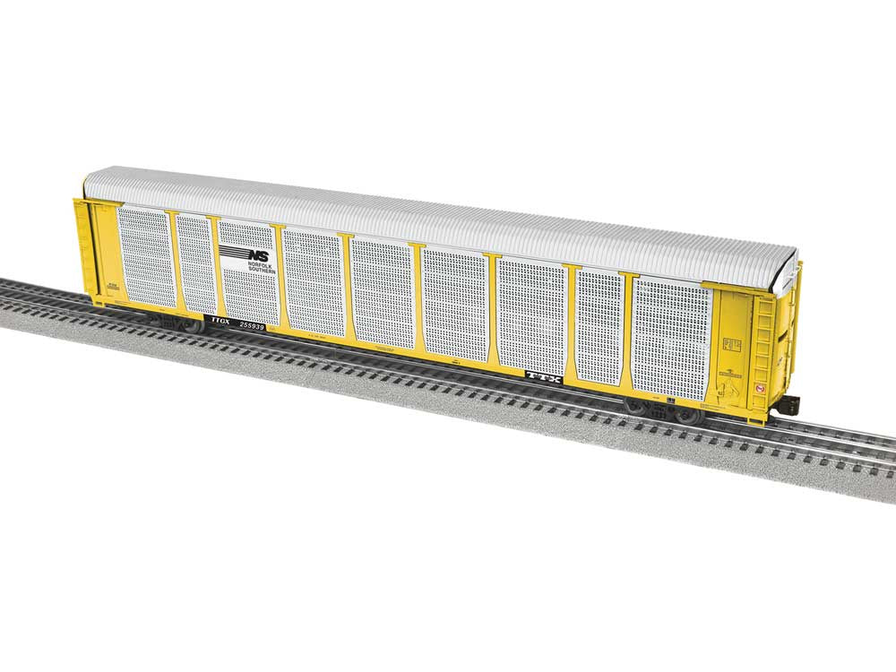 Lionel 2526510 89' Enclosed Auto Carrier - 3-Rail - Ready to Run -- Norfolk Southern #255939 (silver, yellow, black)