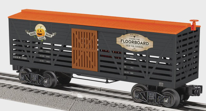 Lionel 2528790 Wood Stock Car - 3-Rail - Ready to Run -- Haunted Hollow Bearts #253110 (Hallloween black, orange, brown)