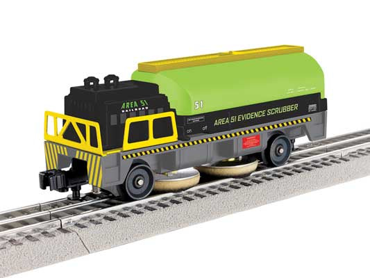 Lionel 2528860 Operating Track Cleaning Car - Ready to Run - 3-Rail -- Area 51 (gray, black, green)
