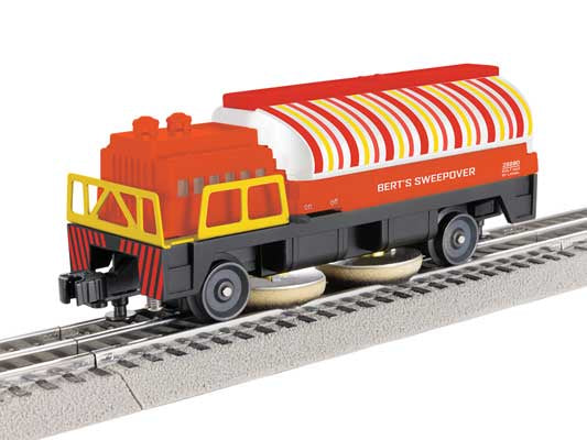 Lionel 2528880 Operating Track Cleaning Car - Ready to Run - 3-Rail -- Bert's Sweepover (red, yellow, white, black)