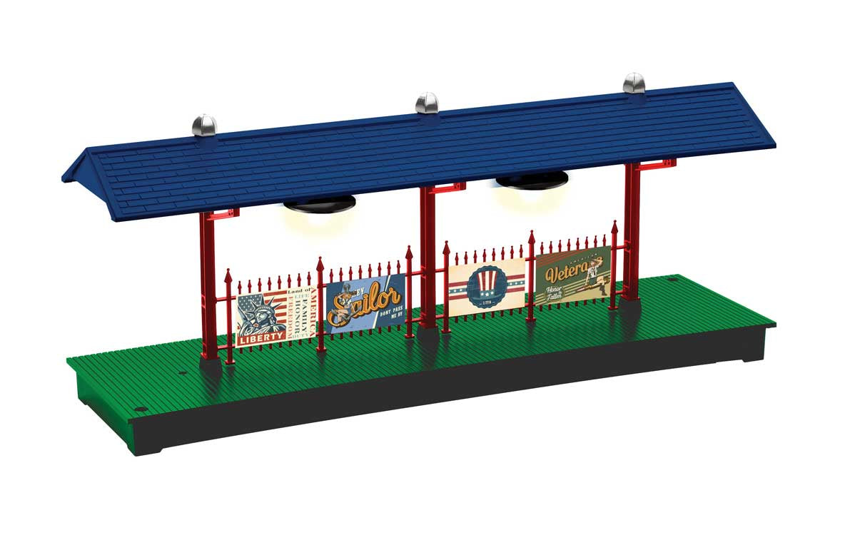 Lionel 2529110 Station Platform w/LED Lights -- Kit - America WWII 12 x 3-3/8 x 5" 30.5 x 8.6 x 12.7cm Long