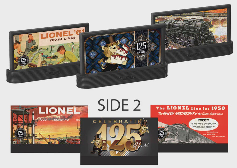 Lionel O Billboard 3-Pack - Non-Operating -- Lionel 125th Anniversary
