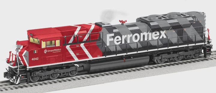Lionel 2533181 EMD SD70M-2 - 3-Rail w/Legacy Sound, Control & Smoke -- Ferromex #4042 (Stripe Scheme, red, gray, white)