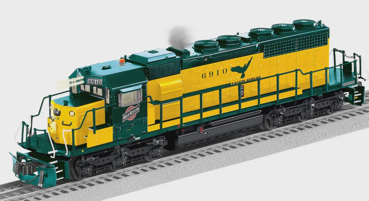Lionel 2533401 EMD SD40-2 - 3-Rail w/Legacy Sound, Control & Smoke -- Chicago & North Western #6910 (yellow, green, Falcon Service)