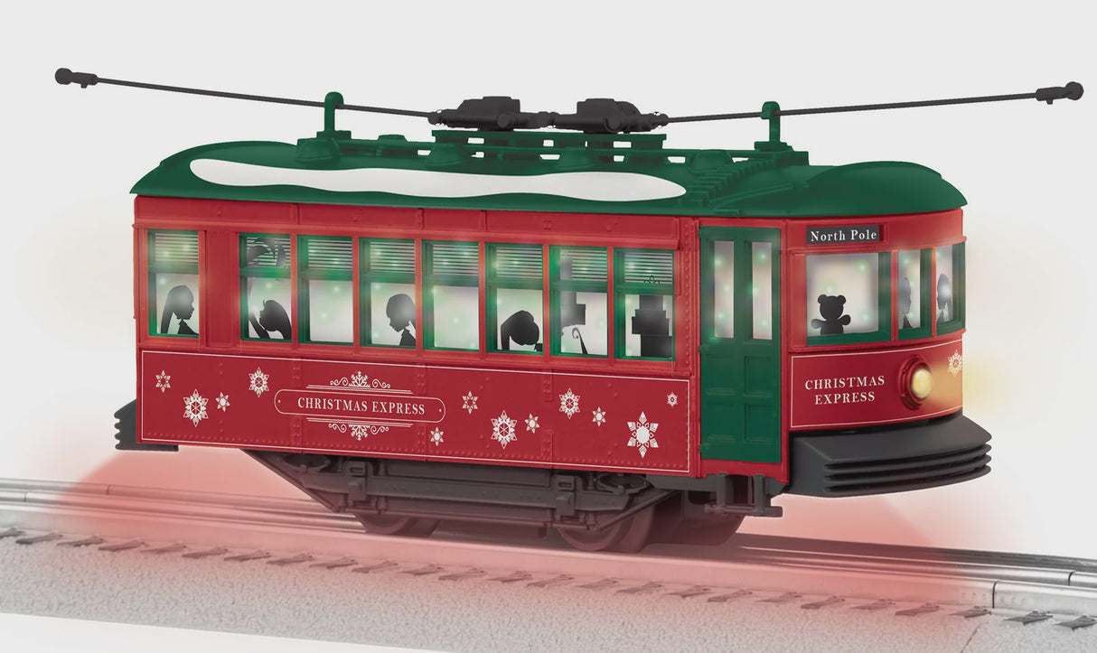 Lionel 2535060 Trolley - 3-Rail - Conventional -- Christmas (red, green, white)