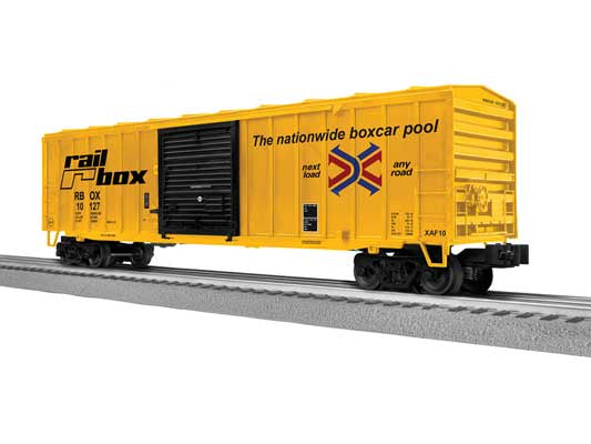 Lionel 2542292 O ACF 50' Boxcar - 3-Rail - Ready to Run -- Railbox #10127 (yellow, black)