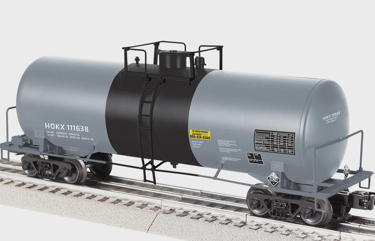 Lionel 2542391 ACF 40' Frameless Tank Car - 3-Rail - Ready to Run -- Hooker Chemical HOKX #111638 (gray, black)