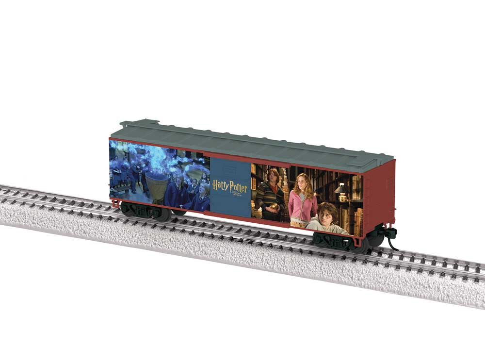 Lionel HO 40' Steel Flat-End Boxcar - Ready to Run -- Harry Potter and the Goblet of Fire with Movie Scenes