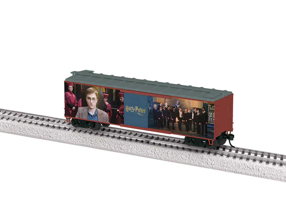 Lionel HO 40' Steel Flat-End Boxcar - Ready to Run -- Harry Potter and the Order of the Phoenix with Movie Scenes