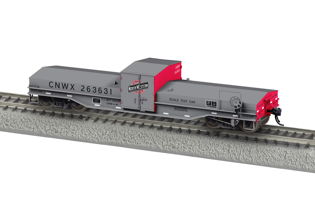 Lionel HO Maxson Scale Test Car - Ready to Run -- Chicago & North Western #26363 (MOW gray, red)