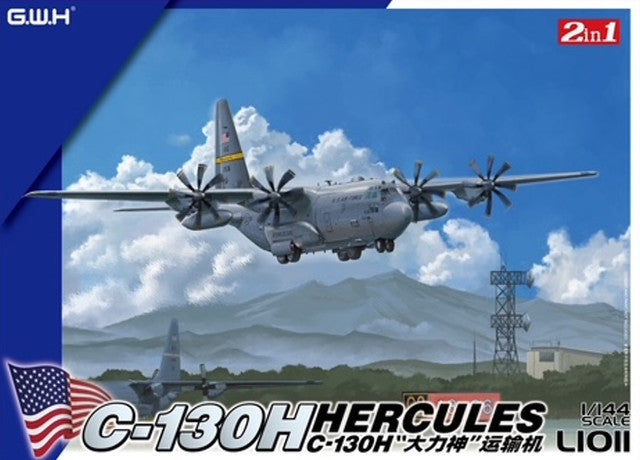 Lioll 1/144 USAF C130H Hercules Transport Aircraft (2 in 1)