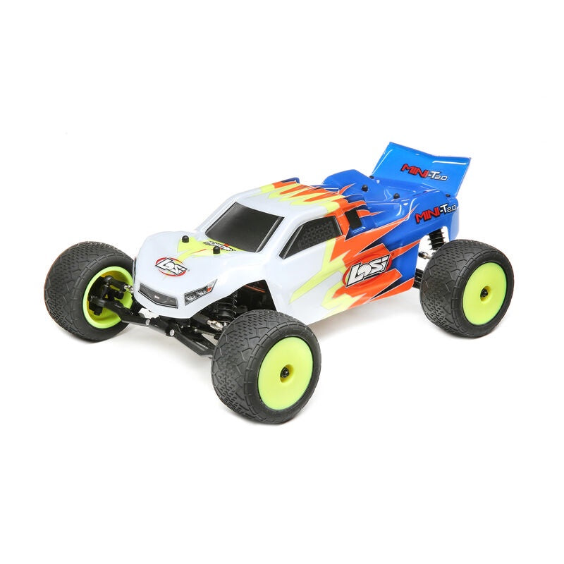 Losi, Mini-T 2.0 RTR, Blue/White: 1/18 2wd - LOS01015T2