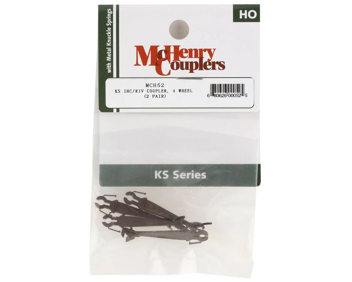 McHenry HO Knuckle Spring Coupler, IHC/RIV 4-Wheel (2pr) - MCH52