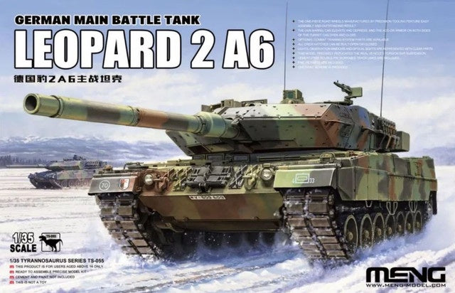 Leopard 2 A6 German Main Battle Tank 1/35 Meng Models