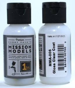 Mission Models Gloss Clear Coat 1oz Water Based Acrylic Paint - MIOMMA006