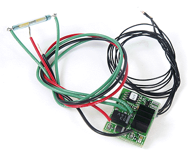 Ditch Lights - 1 Unit -- Assembled PC Board w/Reed Switch, 2 Incandescent Bulbs, & 8 Bi-Polar Magnets