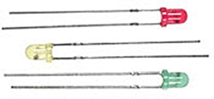 Miniatronics Blinker/Flasher Suberbrite Light Emiting Diodes (LEDs) - 1/8" 3mm Diameter -- One Each: Red, Green, Yellow pkg(3) - MNT1213003