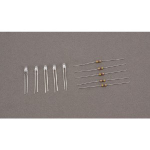 Miniatronics Bi-Directional Light Emiting Diodes (LEDs) - 1/8" 3mm Diameter -- Red/Green - 2 Leg Style pkg(5) - MNT1222005