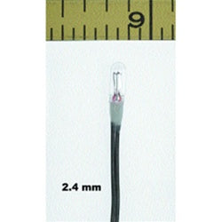 Miniatronics Micro Miniature Lamps - 1.5V 40mA 2.4mm Diameter - Clear -- Package of 10 - MNT1820110