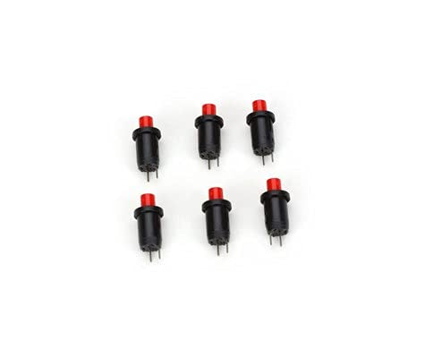 Sub-Miniature Latching Push Button Switch (SPST; pkg(6) -- Rated 1 Amp 24V DC; 5/16" Diameter