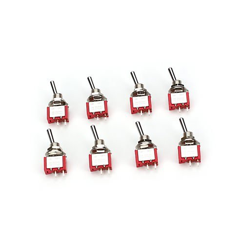 Miniatronics Miniature Single Pole, Single Throw SPST Toggle Switch -- On/Off 5-Amp 120V pkg(8) - MNT3620008