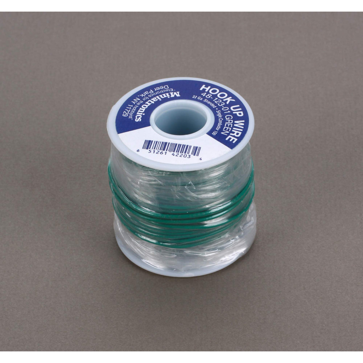 Miniatronics 22 Gauge Stranded Single Conductor Wire - 100' 30m -- Green - MNT4812301