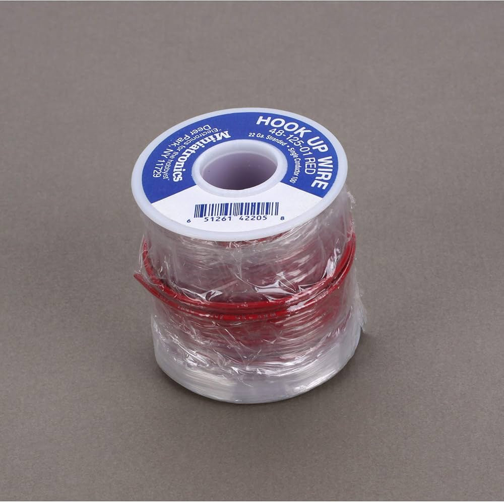 Miniatronics 22 Gauge Stranded Single Conductor Wire - 100' 30m -- Red - MNT4812501
