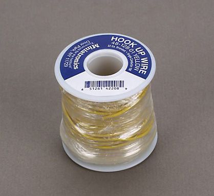 Miniatronics 22 Gauge Stranded Single Conductor Wire - 100' 30m -- Yellow - MNT4812801