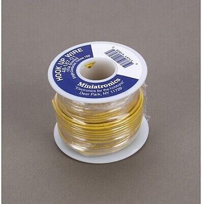 Miniatronics 18 Gauge Stranded Single Conductor Wire - 100' 30m -- Yellow - MNT4818701