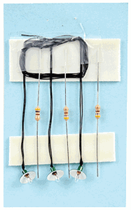 Miniatronics Old-Fashioned Lamp Shade w/Bulb -- Green & White pkg(3) - MNT7231503