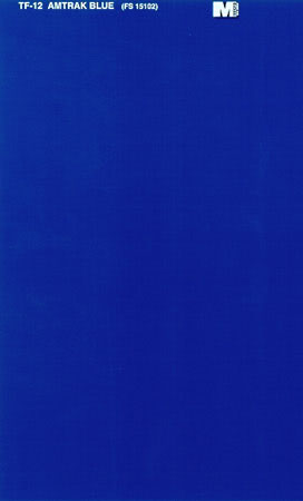 Microscale Trim Film Solid Color Decal Sheet -- Amtrak Blue - MSITF12
