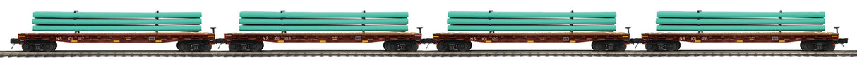 MTH - Mikes Train House MTH2092316 O 60' Flatcar w/Pipe Load 4pk NS - MTH2092316