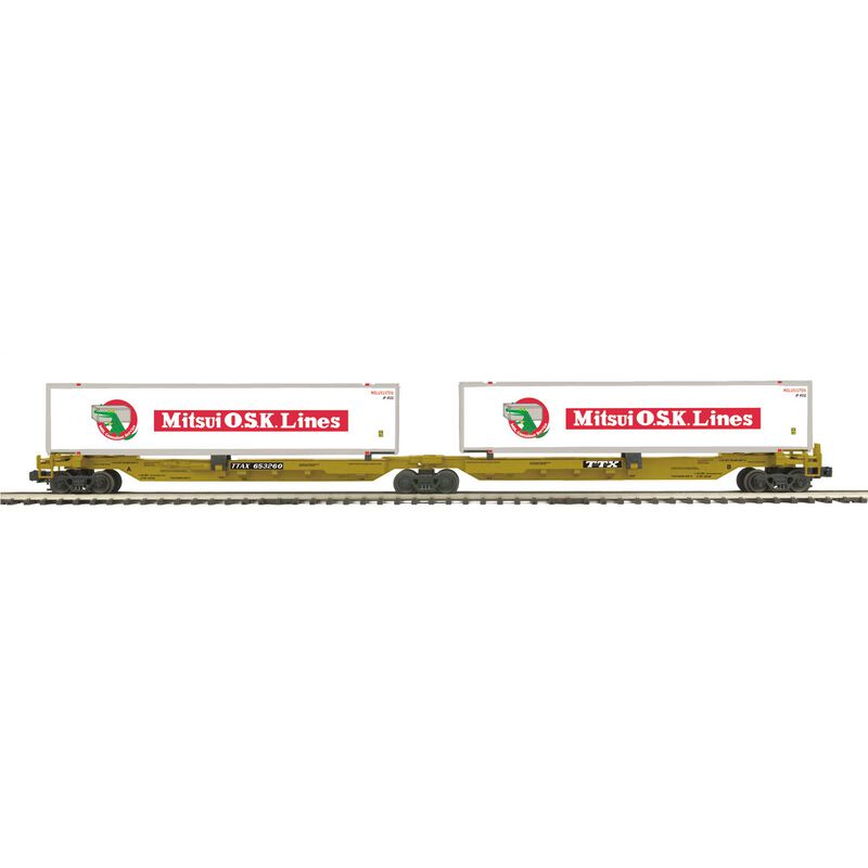 MTH - Mikes Train House O Spine Car w/2 48' Containers, TTX #653260 (2) - MTH2095320