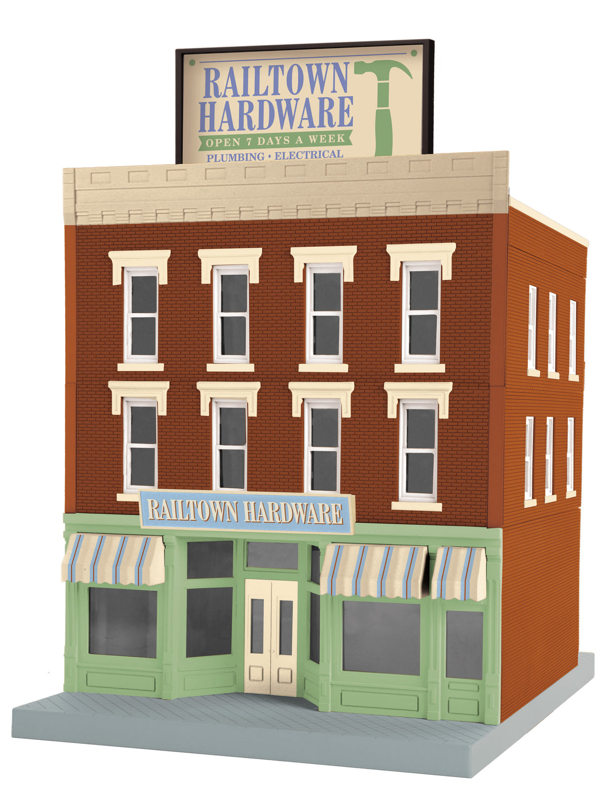 O 3-Story City Building Railtown Hardware