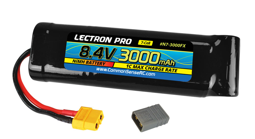 Lectron Pro LECTRON PRO NIMH 8.4V 3000MAH FLAT PACK W/TRA ADAPTER - N7-3000FX