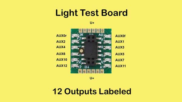 NixTrainz NTZ7 Add-On Light Test Board -- For Decoder Buddy V1 and V5 Motherboard #494-NTZ4 & NTZ5 (Sold Separately)