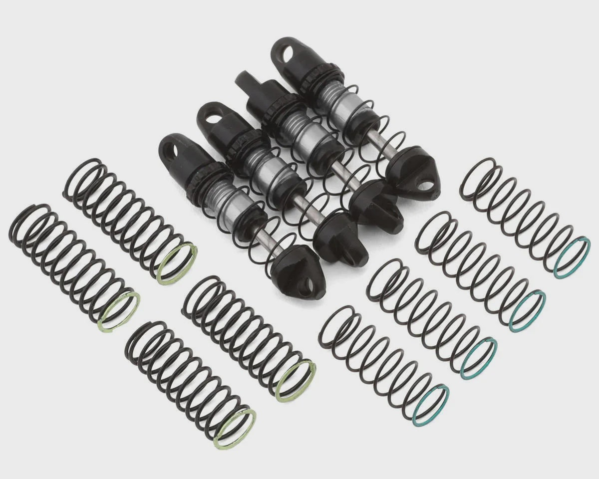 NEXX Racing Axial SCX30 25mm Aluminum Threaded Oil-Filled Shocks (Silver) (4)