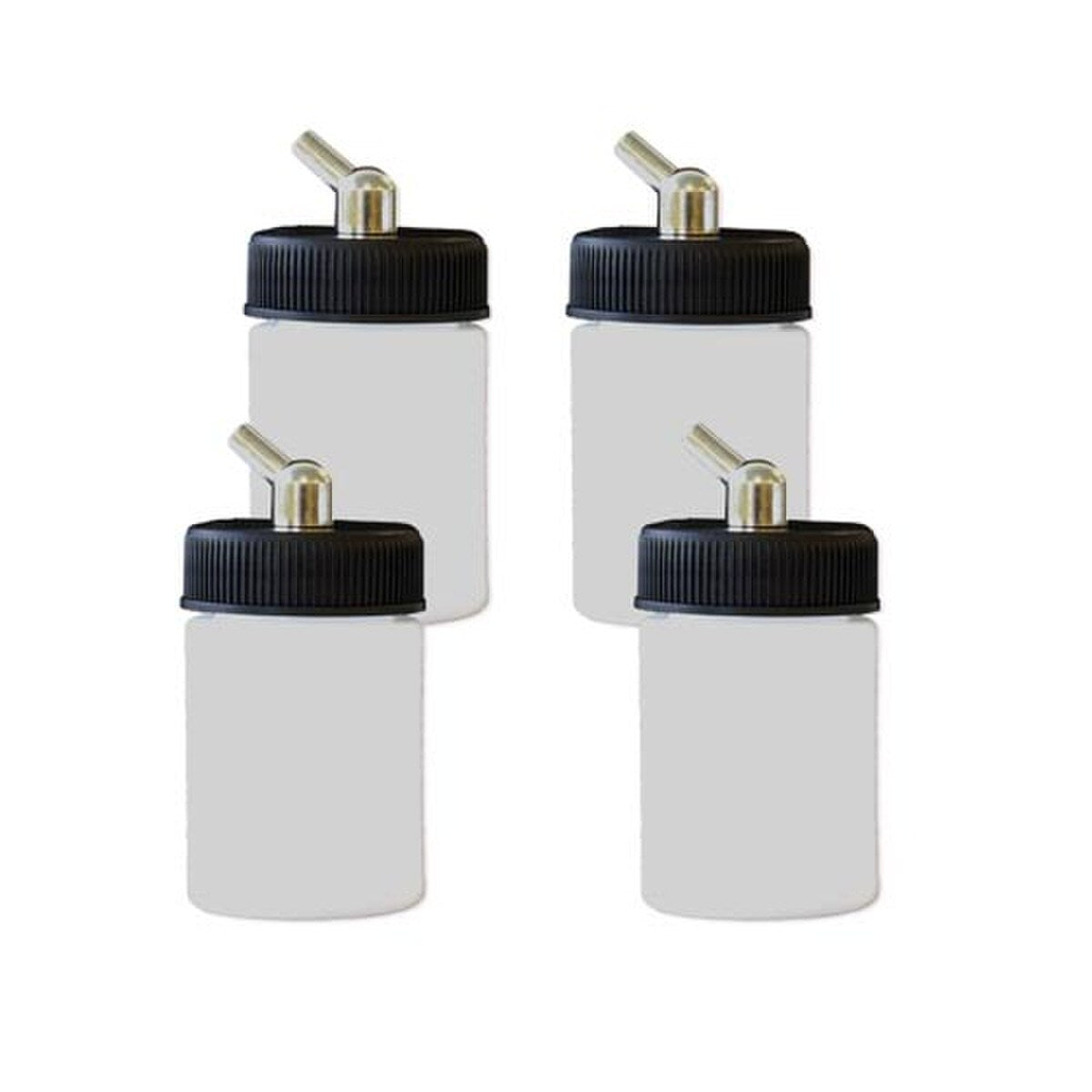 Paasche 1oz Plastic Bottle Assembly for H model Airbrush (4 Pack) - PASBA301P4