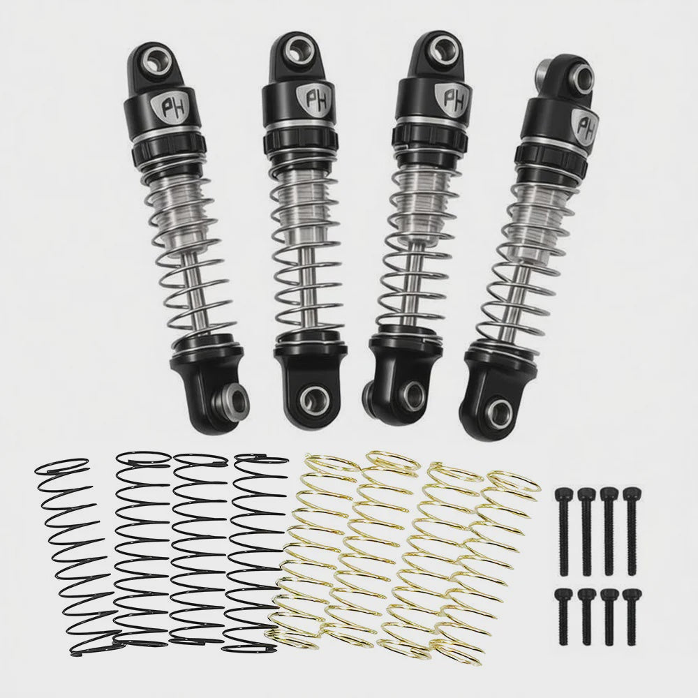 Powerhobby Axial SCX30 Aluminum 25mm Long Travel Shocks (4) Black
