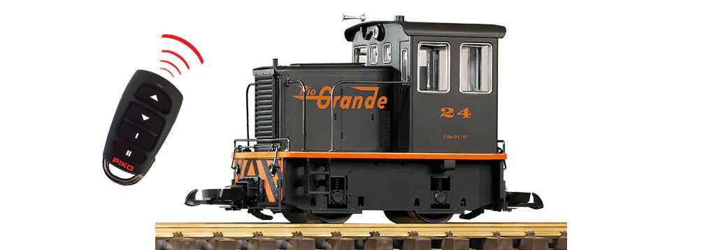 Piko 38513 Denver & Rio Grande (D&RGW) 25-Ton Diesel Locomotive, Battery-Powered R/C, w/Sound (G-Scale)