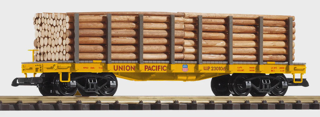 PIKO 38798 Union Pacific (UP) Flatcar w/Log Load (G-Scale)