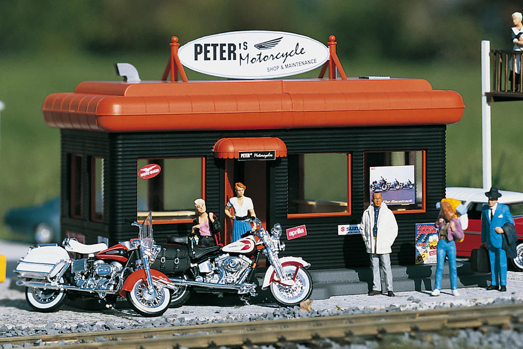 Piko 62259 Peters Motorcycle Shop, Building Kit (G-Scale)